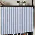 thumbnail image 5 of Blue Striped Kitchen Valances for Windows, Modern Simple Farmhouse Beige Vintage Bathroom Window Valances 42x18 Inch Rod Pocket Window Treatments Valance Curtains for Living Room Bedroom Decor, 5 of 9