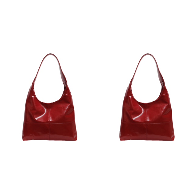 Bolso Hombro para Mujer Mano Con Cierre Magnético Cuero PU (vino) Rojo
