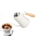 thumbnail image 4 of Tetera de café con boquilla de cuello de cisne, boquilla de flujo preciso y termómetro para verter café Blanco, 4 of 8