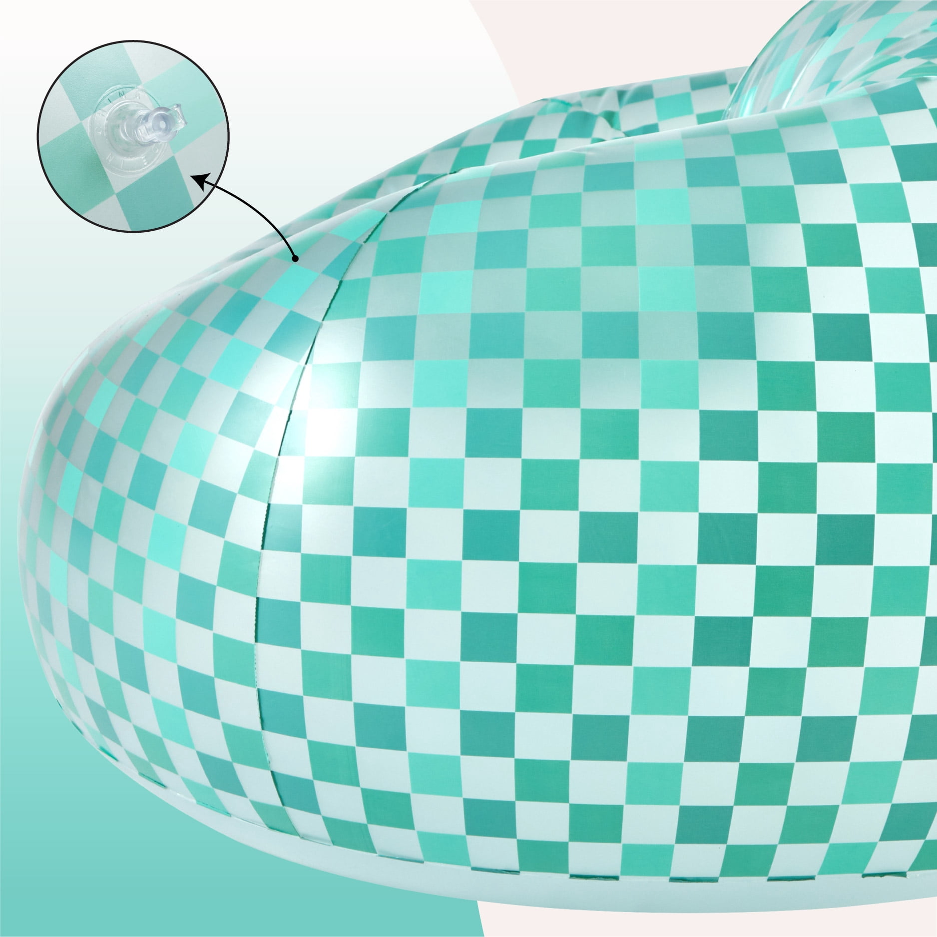 Urban Shop Inflatable Chair, Teal/White, Teen and Adults