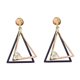 thumbnail image 4 of OUNONA Pendientes Para Mujer De Zirconia Dorados Triángulo Hueco Delicados Y Elegantes Accesorios, 4 of 8