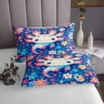thumbnail image 3 of Cute Axolotl Quilt Set Twin Size Animal Theme Bedspread Fantasy Blue Bed Set Blue Axolotl Pattern Coverlet Set Cartoon Ocean Animal Axolotl Bedding, 3 of 5