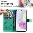 thumbnail image 4 of For Motorola Moto G06 4G 6.88" Cat&Bee Patterned Embossed Strong Magnetic Attachment/Closure, Card Slots/Pocket, PU Leather Flip Wallet Case ﻿,Green,For Motorola Moto G06 4G, 4 of 8