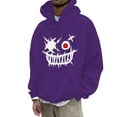 thumbnail image 1 of VBARHMQRT Fall Hoodies Men's Fashion Casual Part Print Hooded Pullover Long Sleeve Drawstring Hooded Sweater Tops, 1 of 5