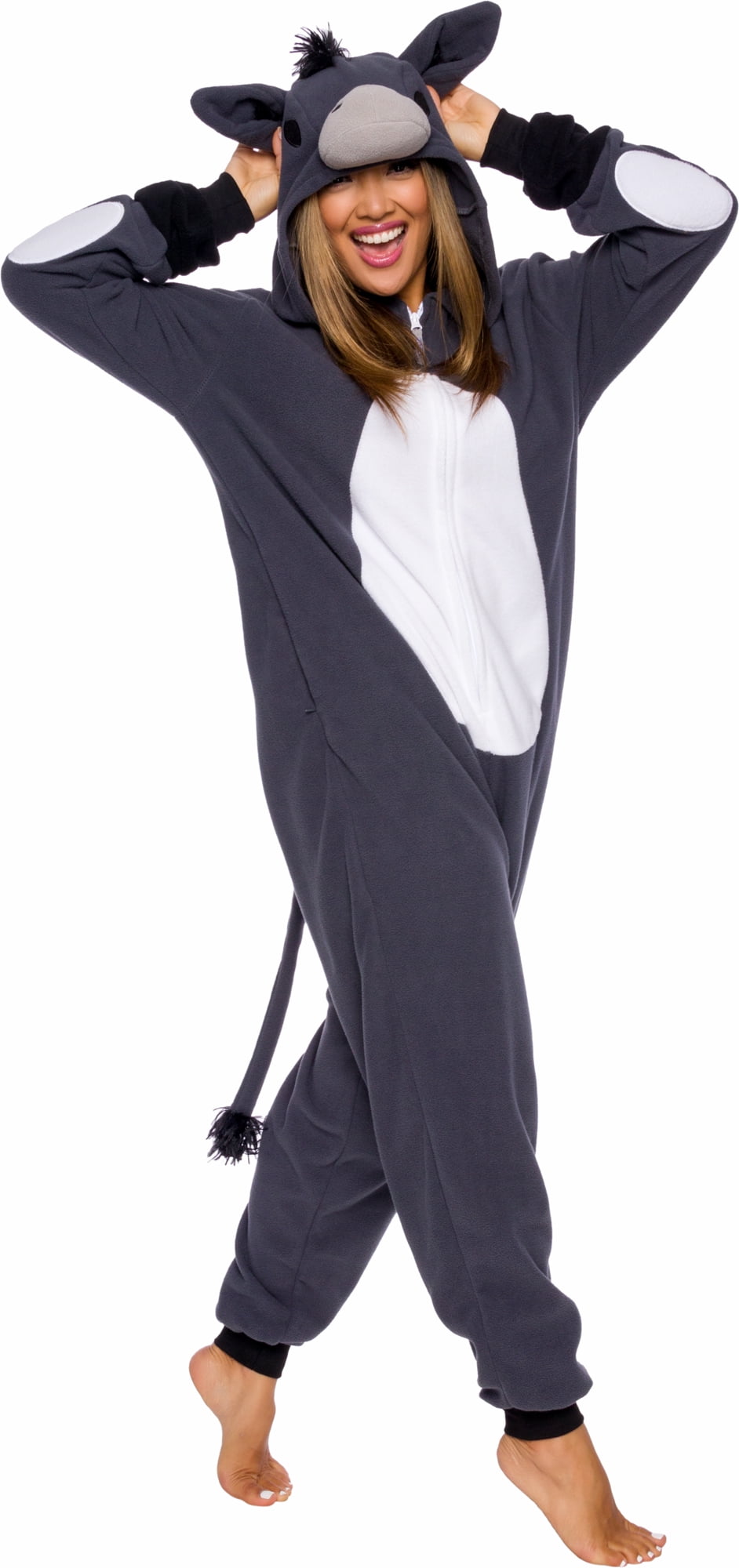 Skunk Animal Pajamas Adult Plush Novelty Costume Funziez 