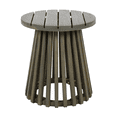 thumbnail image 4 of Tcbosik 15.7" Round Side Table for Outdoor, Wood End Table for Patio, Garden, Backyard, Grey, 4 of 7