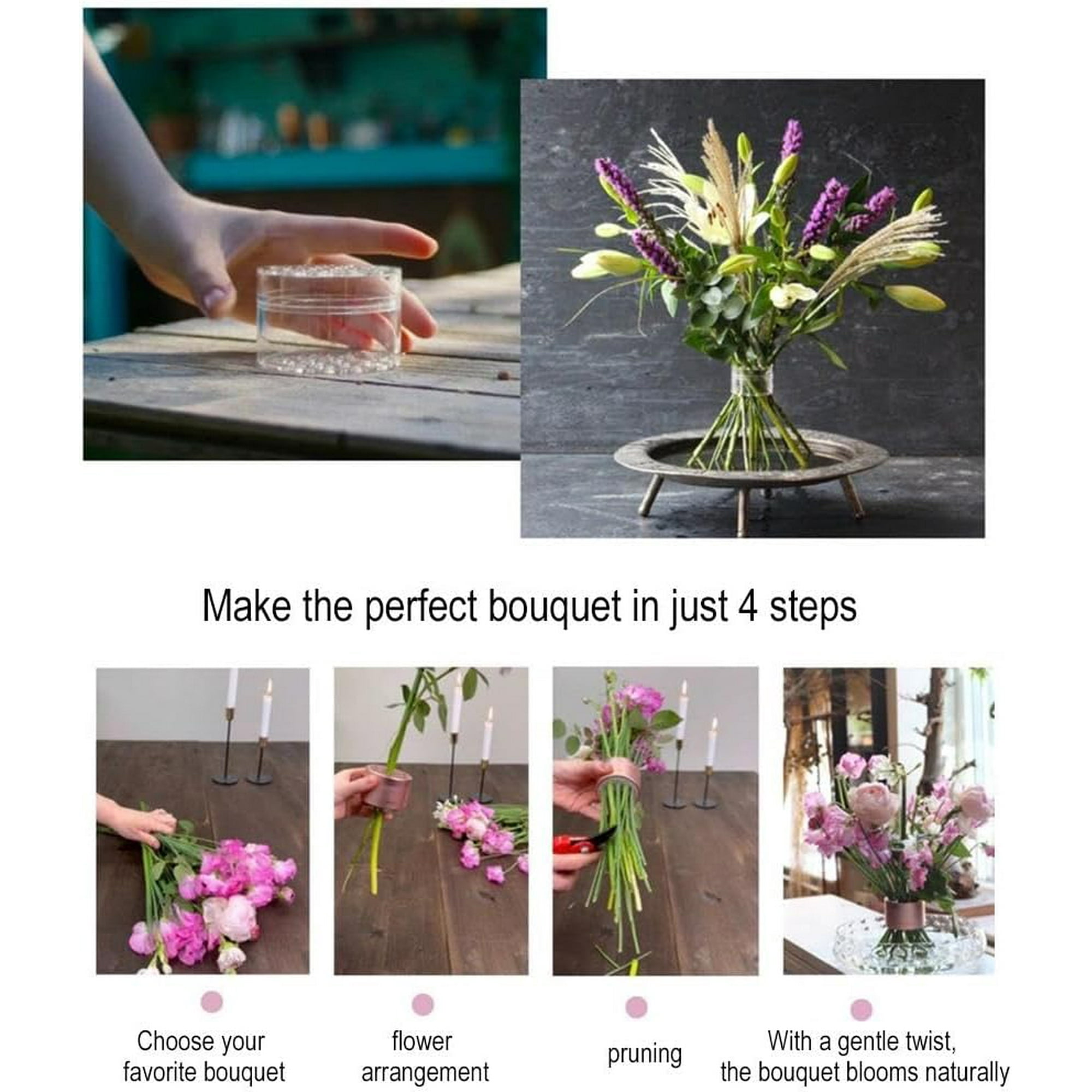 Support De Tige D'ikebana En Spirale, 2 Pièces, Bricolage De Bouquet, Vase Torsadé, Arrangeur De Fleurs, Grille Multi-trous, Fixation De Plantes