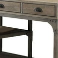 thumbnail image 2 of ACME Gorden 3-Drawer Wooden Writing Desk in Weathered Oak and Antique Silver, 2 of 5