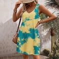thumbnail image 4 of Robe Décontractée pour Femmes, Robe pour Femmes, Mode Décontractée Robe Imprimée Sans Manches Col en V avec Poche, Robe Sans Manches pour Femmes, Robe Décontractée pour Femmes, 4 of 7