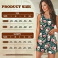 thumbnail image 7 of TSOVTHRID Tropical Palm Leaves Hibiscus Skull Print Pajama Set for Women Sleeveless Sleepwear with Short Pants Soft Nightwear Womens Round Collar Pj Sets for Summer, Size L, 7 of 7