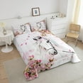 YST Girls Horse Comforter Set Twin Chic Cherry Blossom Bedding Boys