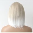 thumbnail image 5 of Peluca de platino corta blanca cremosa con flequillo, cabello degradado a rubio, pelucas sintéticas resistentes al calor de 12 pulgadas esquí esquí Gafas de esquí, 5 of 5