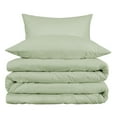 thumbnail image 2 of BNM Cotton Blend Duvet Cover Set, King/ California King, Green, 2 of 4