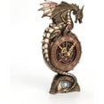 thumbnail image 2 of Veronese Design 9 Inch Steampunk Mechanical Dragon Clock Resin Sculpture Bronze Finish, 2 of 5