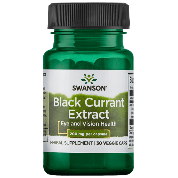 Swanson Black Currant Extract 200 mg 30 Veggie Capsules.