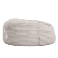 thumbnail image 4 of Pemberly Row 5ft Taupe Faux Fur Foam Bean Bag Lounger with Shredded Foam, 4 of 7