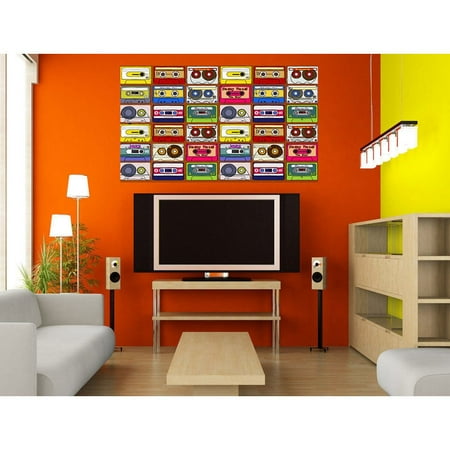 stickalz llc full color decal music cassettes sticker, music wall