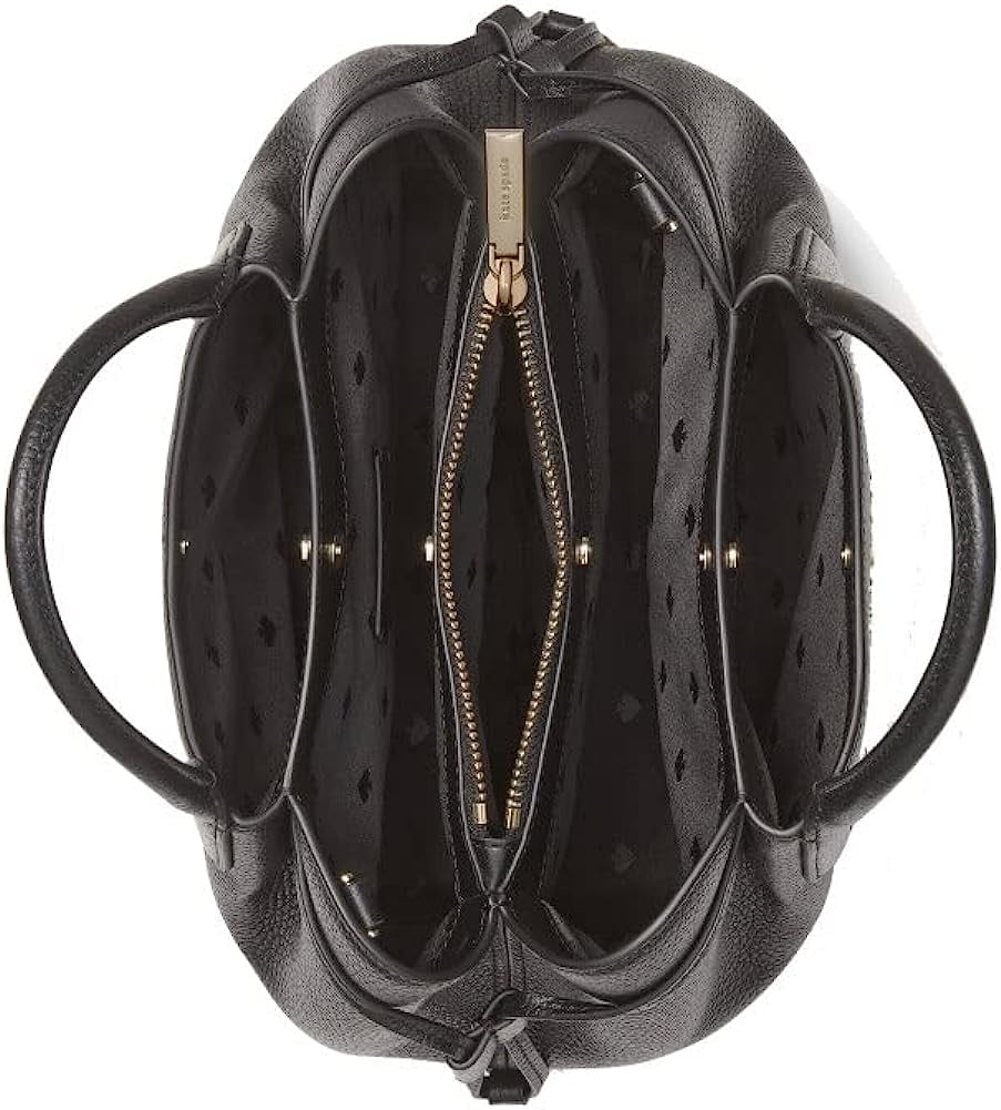 Kate Spade New York Women’s Pebbled Leather Dumpling Satchel Bag, Black
