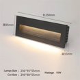 thumbnail image 3 of Luz de paso LED impermeable de 3 W, 5 W y 10 W IP65, lámpara de esquina de escalera empotrada de aluminio para exteriores, lámpara de escalera de pared empotrada, luz de pie, 3 of 5