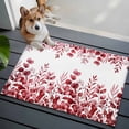 thumbnail image 3 of Rectangle Area Rugs 2 x 3 Ft, Pink Red Eucalyptus Leaves Non-Slip Residential Carpet, Watercolor Spring Summer Botanical Indoor Crawling Mats Runner Rugs for Living Room/Dining Room/Bedroom, 3 of 8