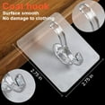 thumbnail image 5 of Wall Hooks Robe Towel Hooks - 26 Packs Transparent Waterproof Sticky Hooks Oilproof Seamless Shower Hooks Stick Coat Hooks, 5 of 5