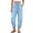 *Light Blue, variant on VBVC Women's Drawstring Harem Pants,Adjustable Hem Jogger Trousers For Women,Ladies Cotton-Linen Loungewear Pants with Pockets,Black,S-2XL