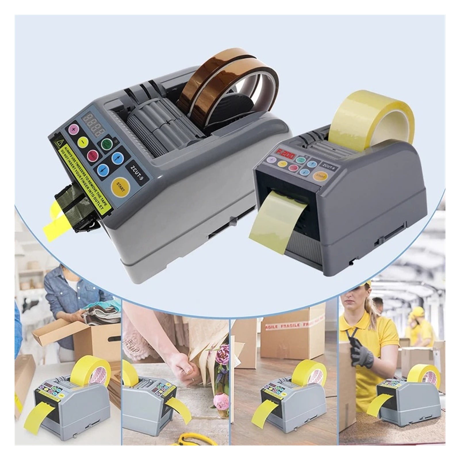 Automatic Electric Tape Dispenser, Adhesive Cutter Packaging Machine Adhesive Tape Cutting Width 6-60 Mm Length 5-999 Mm ,High Efficiency