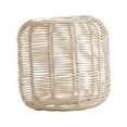 thumbnail image 2 of Pantalla tejida para lámpara colgante Tejido de ratán Lámpara de araña retro Cubierta de luz Cubierta de linterna de techo para pasillo Sala de estar Estilo C, 2 of 8