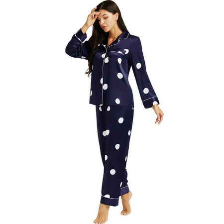 

LONXU Women s Sleepwear Silk Satin Luxury Nightwear Sets XS-XXXL