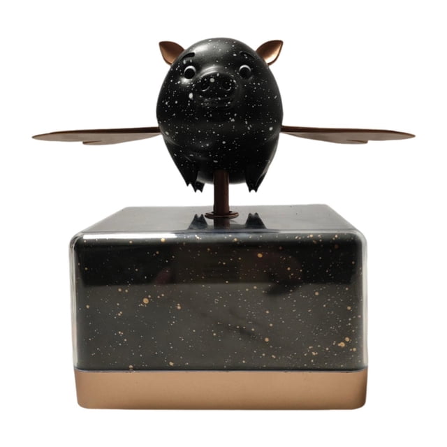 Luz Nocturna Lámpara de Animales Lámpara de Mesa Infantil Lámpara Decorativa Portátil Iluminación Led Pp Original Función Musical Adecuada para Decoración Hogareña Oficina Negro