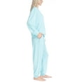 thumbnail image 5 of Ocean Pacific Women's Fuzzy Feelings Pajama Set, Long Sleeve and Jogger Sleep Pants, Aqua Dot, M, 5 of 7