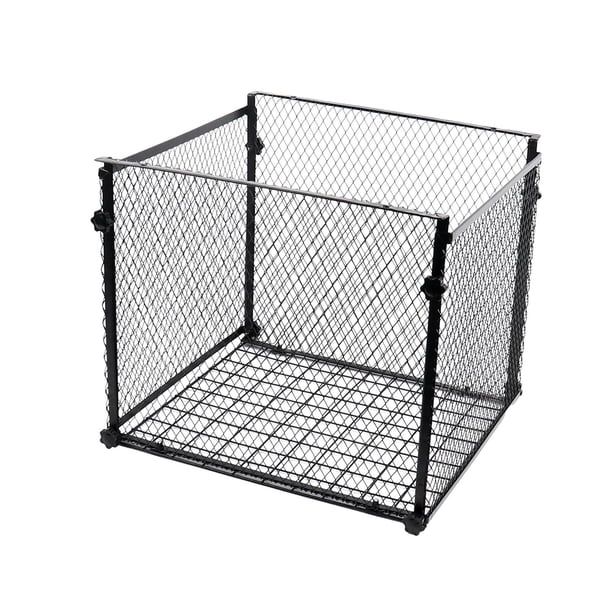 Protector de comedero para ciervos, refugio para comederos de ciervos, comedero portátil de metal cuadrilátero