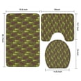 thumbnail image 3 of Green Bigfoot and Tree Pattern Bathroom Rugs Sets 3 Piece,Toilet Cover Set,Absorbent Non Slip Bathroom Mats Sets with U-Shaped Contour Rug Toilet Rug Set, 3 of 5
