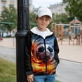 thumbnail image 2 of Xoenoiee Soccer Fire Cloud Print Zip Up Hoodies with Pocket for Boys Toddler Hooded Sweatshirts with Pockets Long Sleeve Fleece Jacket Sweaters Casual Jumper Coat Athletic Clothes, S, 2 of 7
