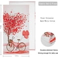 thumbnail image 2 of Dreamtimes 2 Piece Valentine's Day Love Tree Bike with Heart Balloon Soft Fluffy Guest Hand Towels, Multipurpose Decor for Bathroom, Hotel, Gym and Spa (14" x 28"), 2 of 5