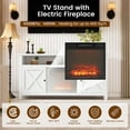 thumbnail image 2 of Mondawe 120V 60HZ 1400W 58" MDF Cabinet Electric Heater Smokeless Fireplace with Remote, 2 of 12