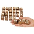 thumbnail image 4 of IBA Indianbeautifulart Textile Printing Block Uppercase A-Z Alphabet Hand Carved Wood Letters Wooden Stamp Wood Block Printing Textile Stamps For Fabric/ Pottery Blocks, 4 of 6