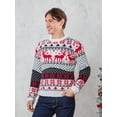 thumbnail image 6 of Douhoow Couples Matching Christmas Sweaters,Men Women Snowflake Reindeer Knitted Pullover Jumpers Tops Winter Knitwear, 6 of 8
