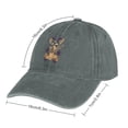 thumbnail image 2 of Dog Smoking Cigarette Gray Hat Adjustable Funny Fashion Unisex Baseball Cap for Men Women, 2 of 7