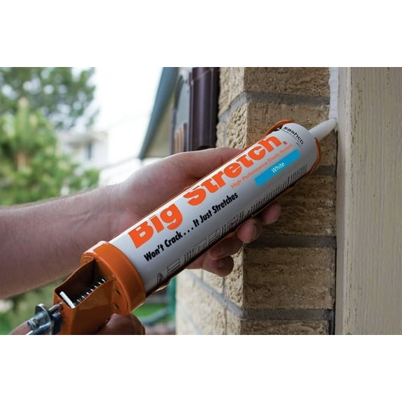 Sashco 10016 10.5oz 10016 Big Stretch Caulk 10.5-Ounce Cartridge, White Limited Edition