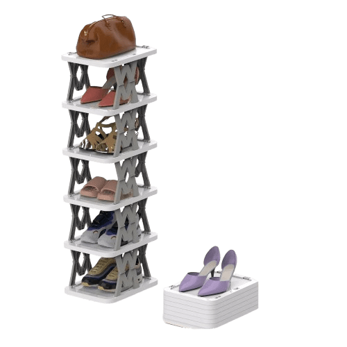 9-Tier Shoe Rack Storage Organizer Small Shoe Rack Narrow DIY Adjust Shoe Shelf