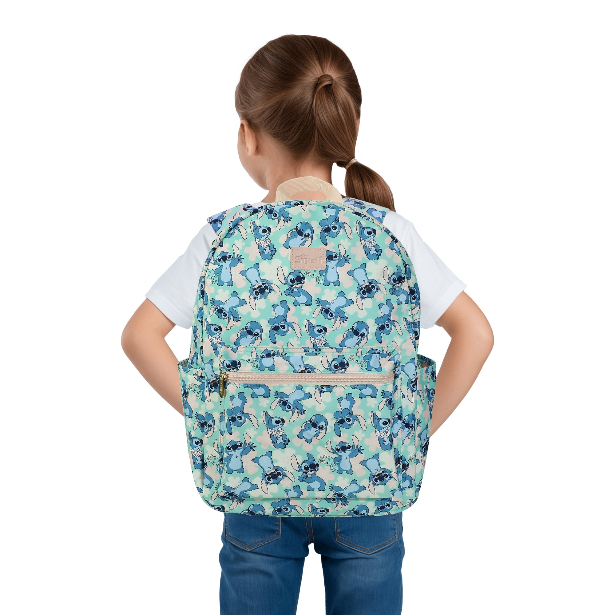 Disney's Stitch All-Over Print Adult 16.5" Nylon Adult Travel Backpack