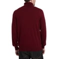 thumbnail image 5 of Kallspin Men's Turtleneck Sweaters Wool Blend Lightweight Pullover Sweaters(Burgundy Red,Large), 5 of 7