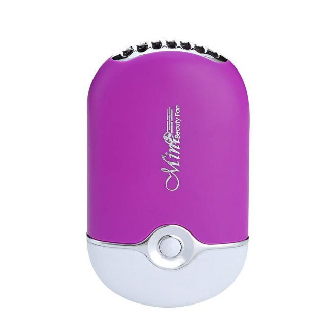 EX mini ventiladores portátiles recargables eléctricos sin aspas de mano aire acondicionado ventilador de refrigeración para pestañas 1 pieza púrpura brillar Electrónica