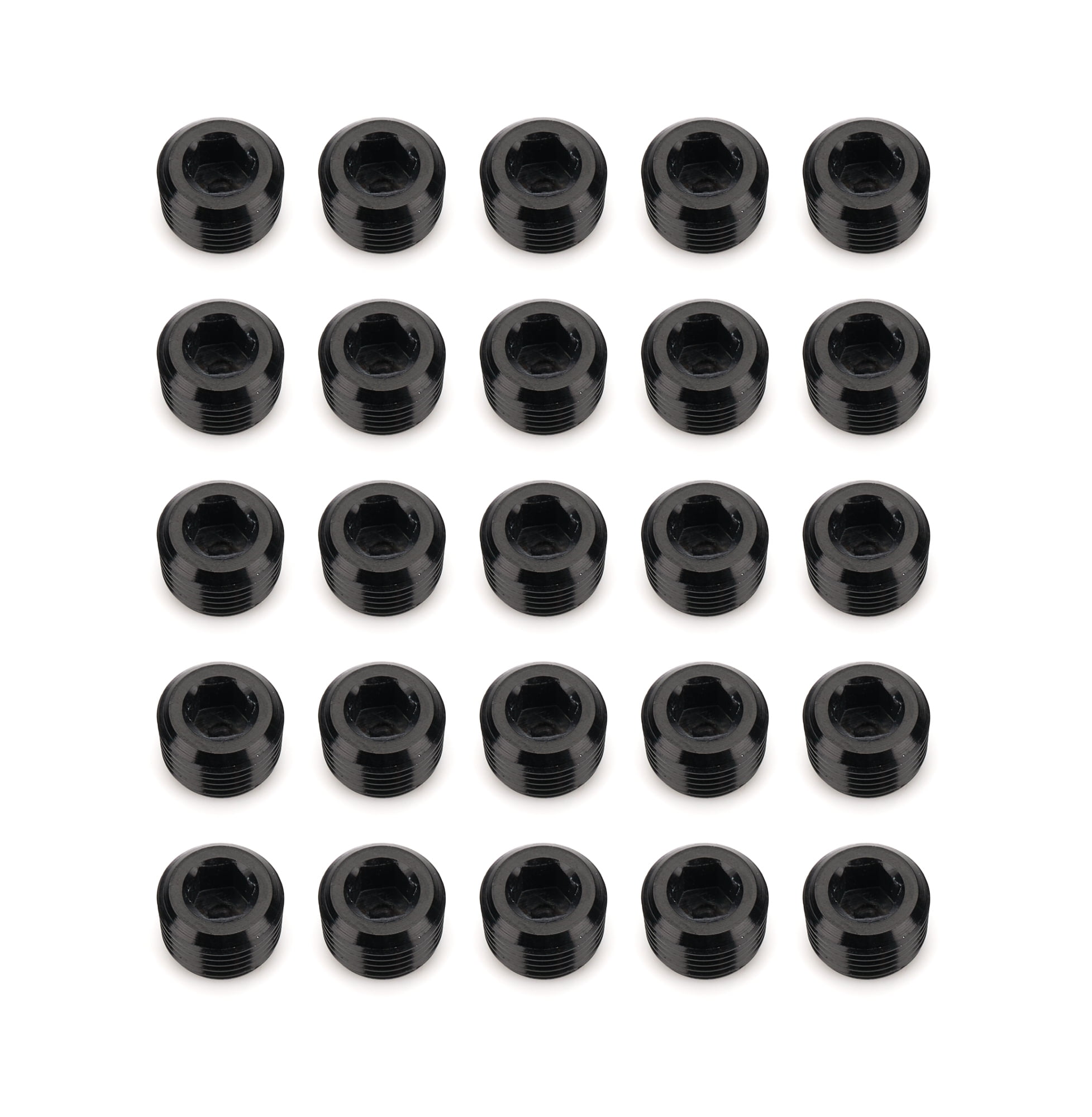 -02 18 NPT SOCKET HEAD PIPE PLUG - BLACK - 25PCS