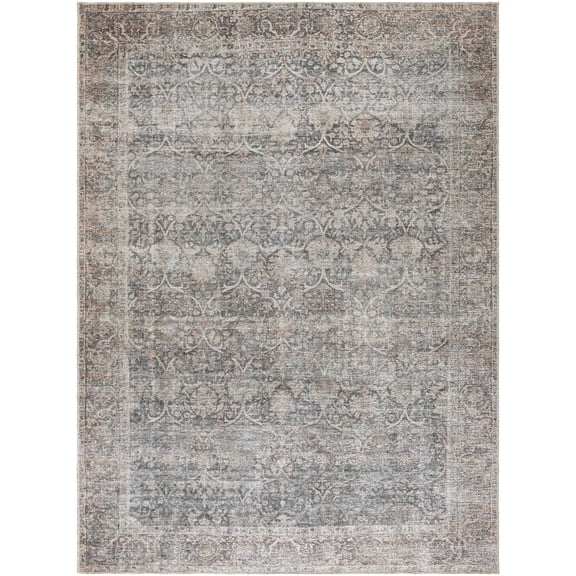 BoutiqueRugs Charla Traditional Area Rug - Machine Washable - Gray, Beige, Tan - 2' x 2'11"