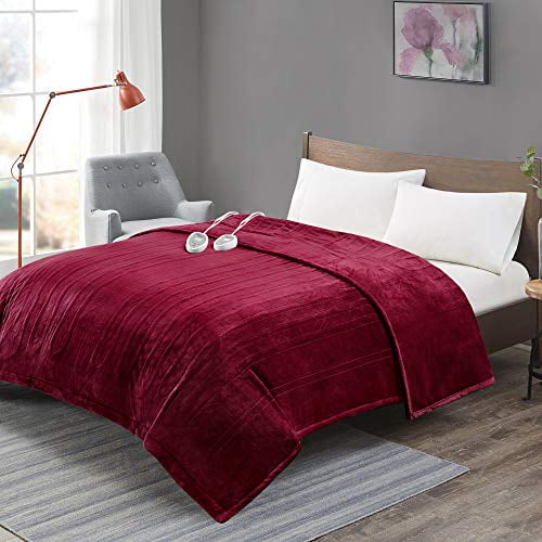 Degrees of Comfort [Advanced Dual Control Electric Blanket King Size W/Auto  Shut Off | Heated Throw for Bed u0026 Living Room | Machine Washable | UL  Certified and EMF Radiation Safe -