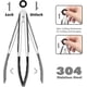thumbnail image 3 of Set Of 2 Cooking Tongs,18/8 Stainless Steel An Silicone Rubber Grips With 600of High Heat-resistant,kitchen Utensils,cooking Utensils For Grill,sala,b, 3 of 5