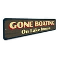 thumbnail image 3 of Gone Boating Novelty Sign, Metal Wall Decor - 4x18 inches, 3 of 4