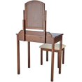 thumbnail image 4 of Benjara BM225069 Wooden Vanity Set with Padded Stool, Walnut Brown - 3 Piece, 4 of 5